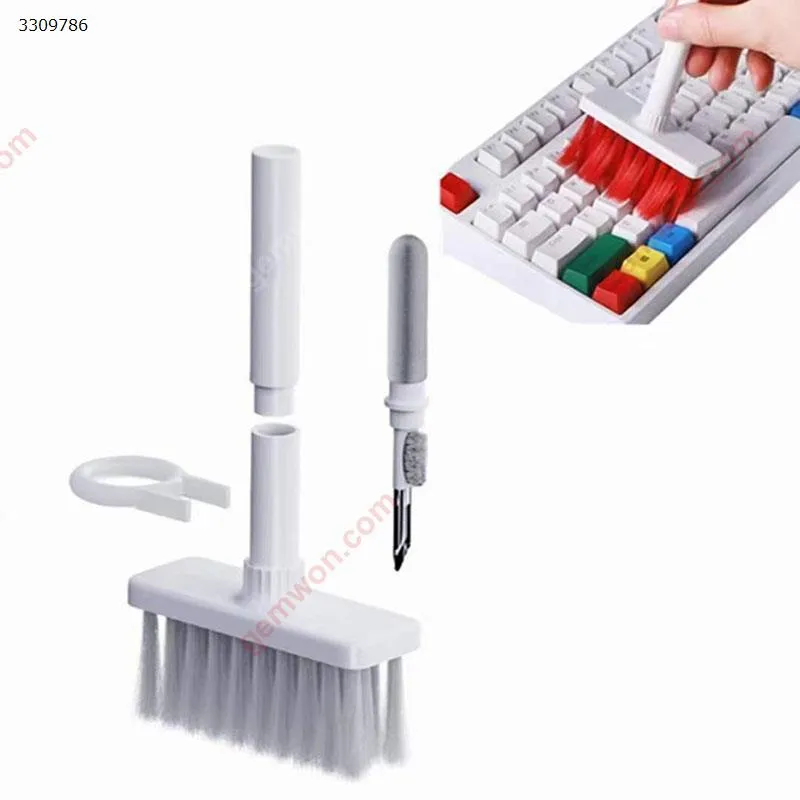 Picture of Multifunctional Headphone Cleaning Pen Keyboard Cleaning Dust Tool Headphone Computer Keyboard Cleaning Kit White Ash