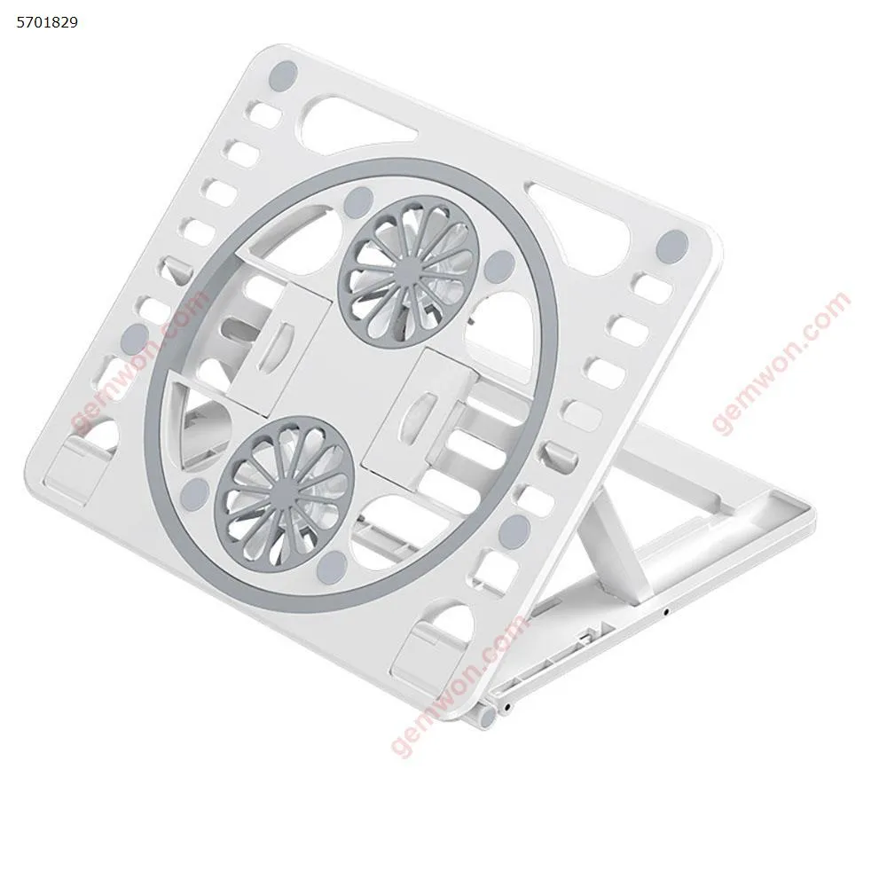 Picture of Laptop radiator tablet notebook radiator bracket base with fan ABS+silicone white