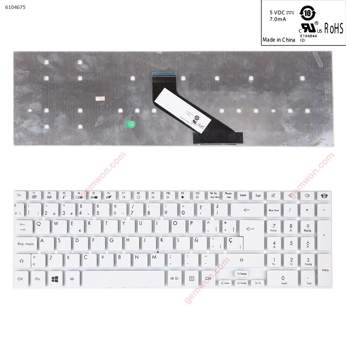 Picture of GATEWAY NV55S WHITE WIN8