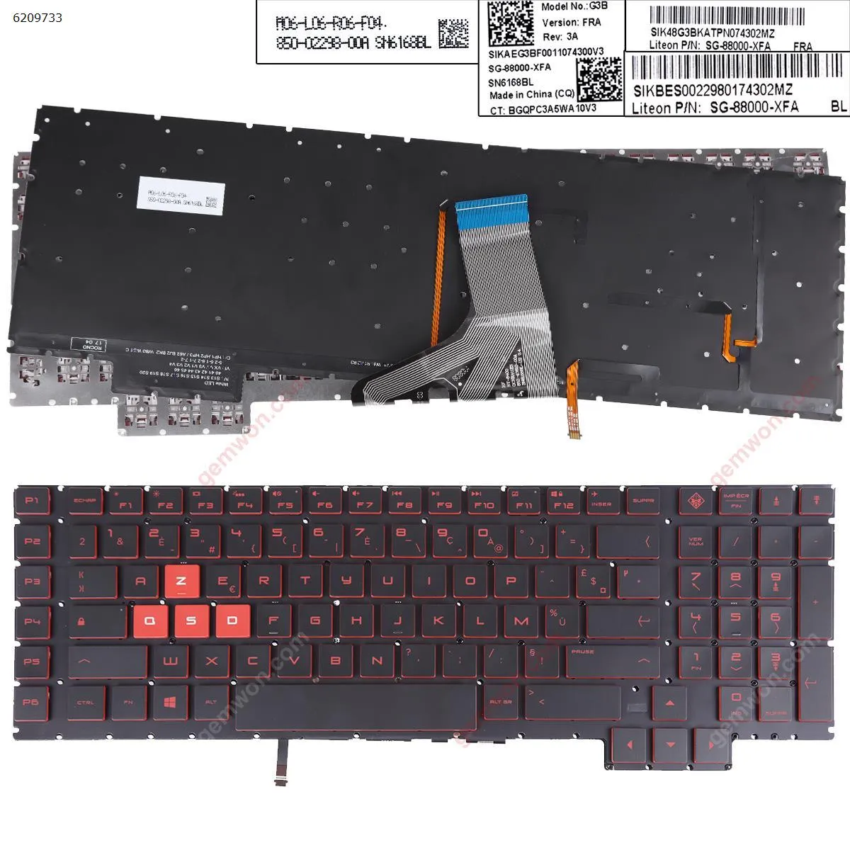 Picture of HP Omen 17-AN000 17-AN001CA 17-AN008CA 17-AN010CA 17-AN020CA BLACK (Backlit,Without FRAME,Red Printing,Win8)