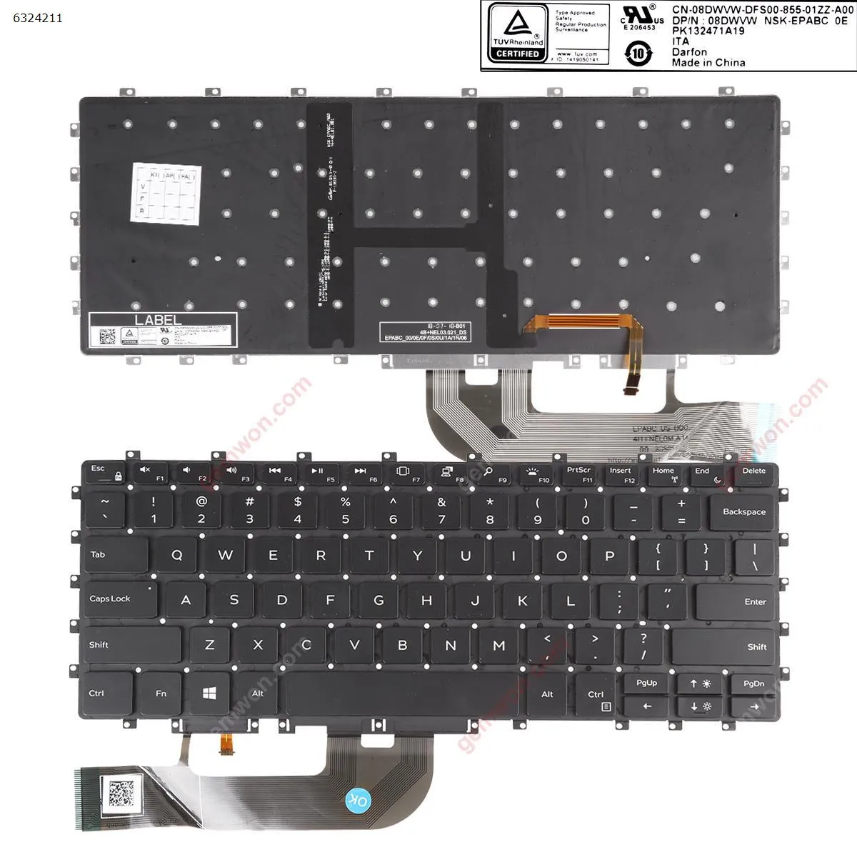 Picture of Dell XPS 15 9575 2-in-1,15-9575 BLACK ( without FRAME ， Backlit , win8 )
