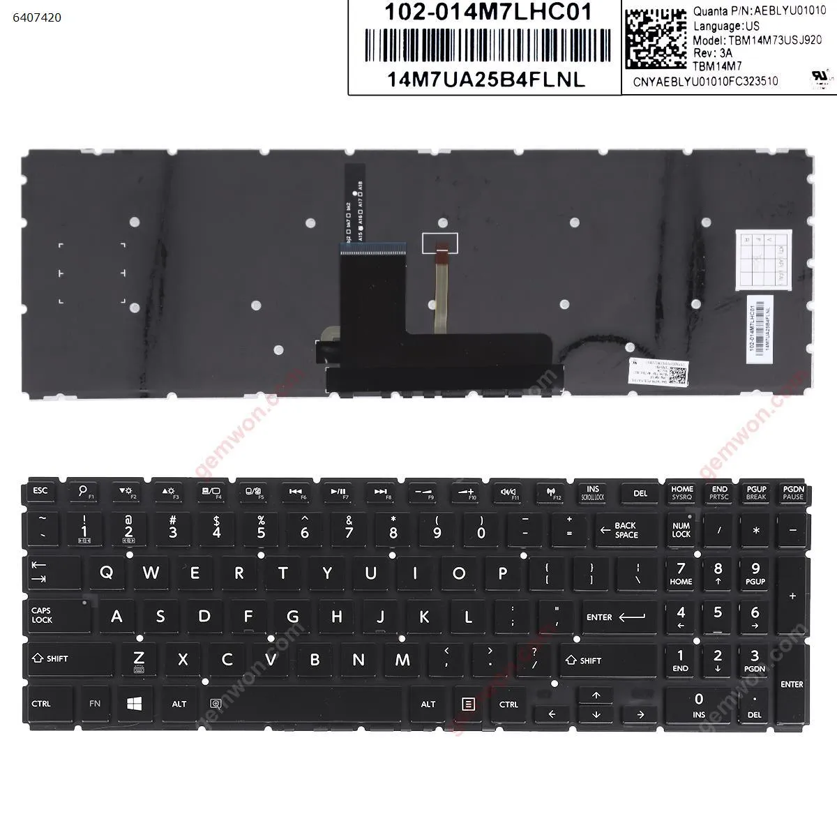 Picture of TOSHIBA  L50-B S50-B L50D-B L50T-B L50DT-B L55(D)-B S55-B S55T-B S55D-B  GLOSSY (Without FRAME,Backlit,For Win8 )