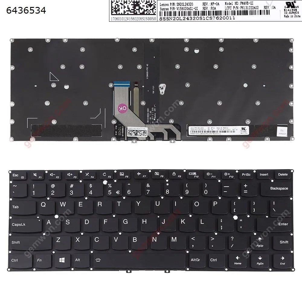 Picture of Lenovo Yoga 910-13IKB YOGA 5 Pro BLACK(Backlit,Without FRAME,For Win8)
