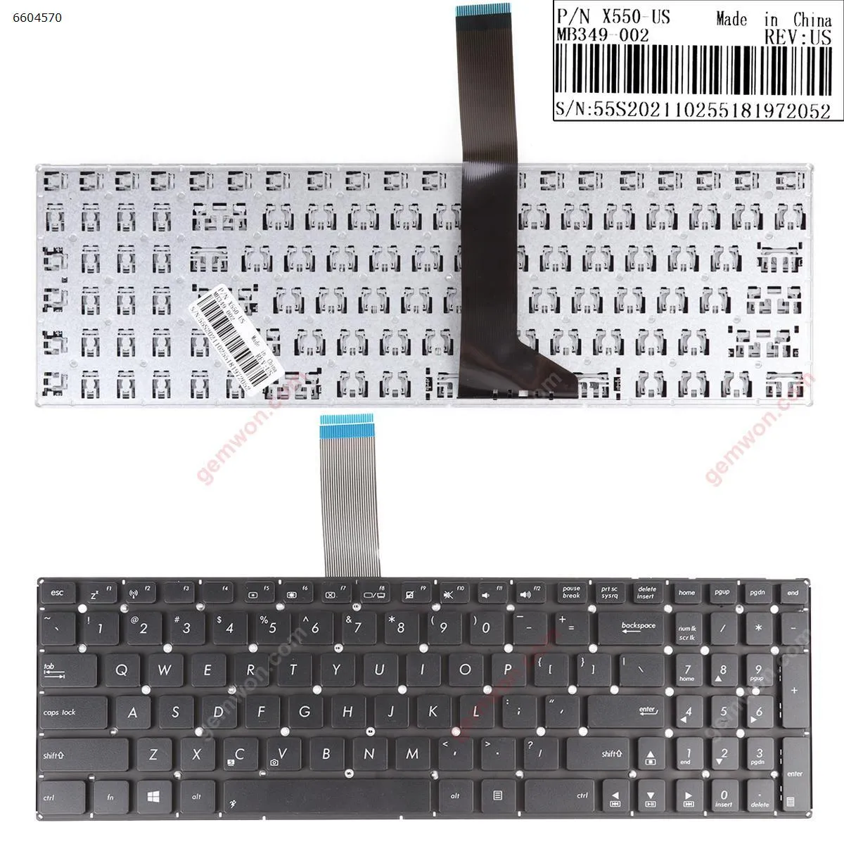 Picture of ASUS X550 BLACK(Without FRAME,Without Foil,For Win8)