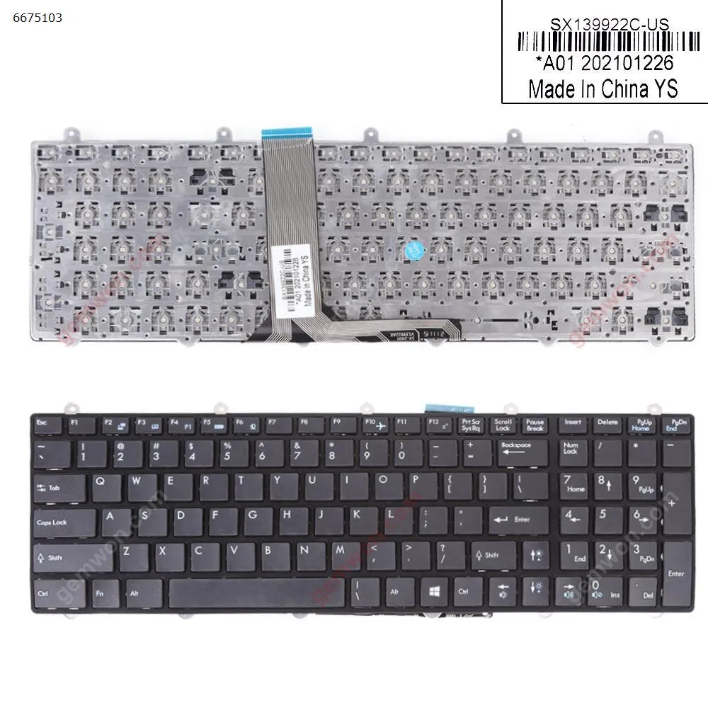 Picture of MSI GT60 GT70 GT780 GT783 GX780 BLACK FRAME BLACK Small Enter(WIN8)OEM