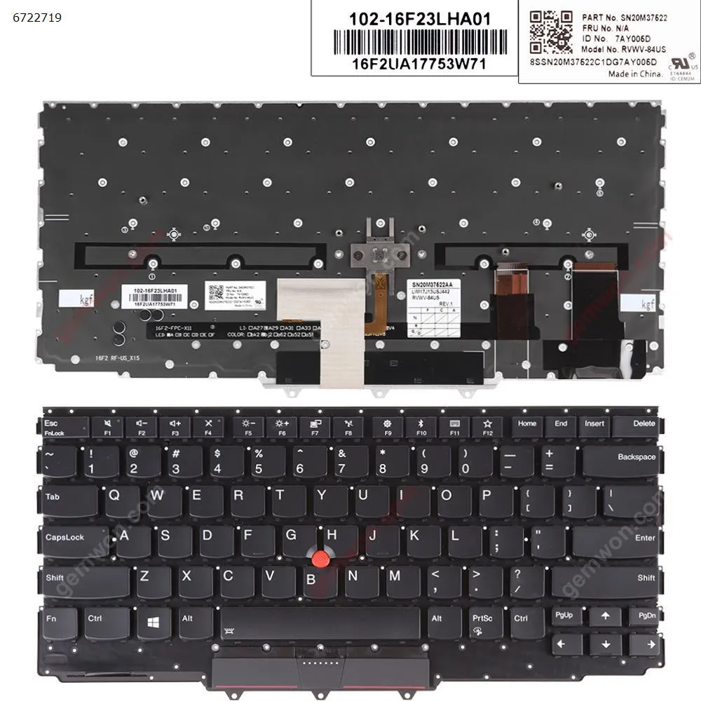 Picture of  Lenovo ThinkPad Carbon X1 yoga 2017 Gen 2   BLACK Backlit 
