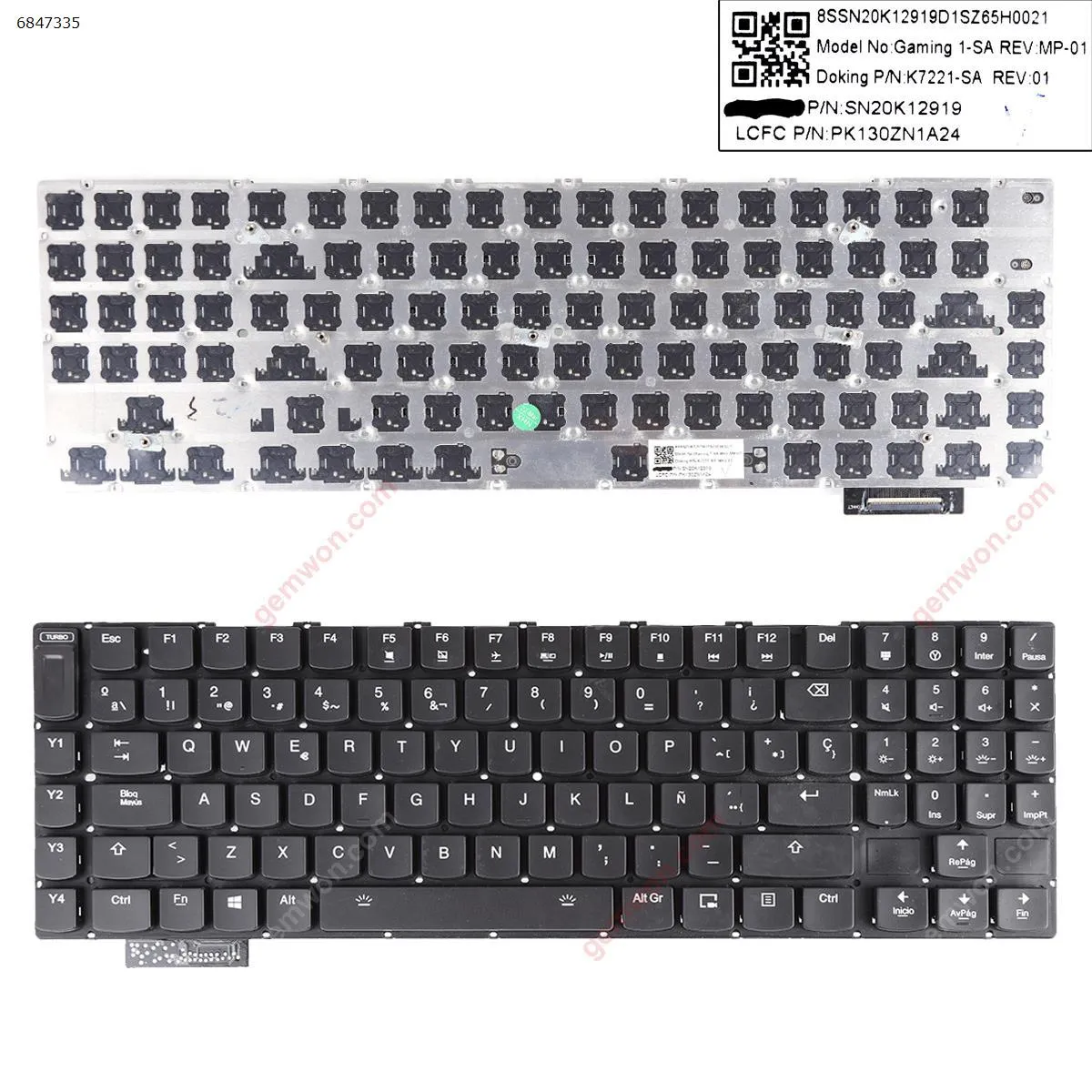 Picture of Lenovo IdeaPad Y900-17ISK Y910-17ISK Y920-17IKB BLACK(Full Colorful Backlit,Without FRAME,WIN8)