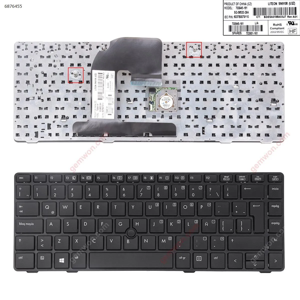 Picture of HP EliteBook 8460P BLACK FRAME BLACK(With BLACK Point stick,Without foil,Win8)