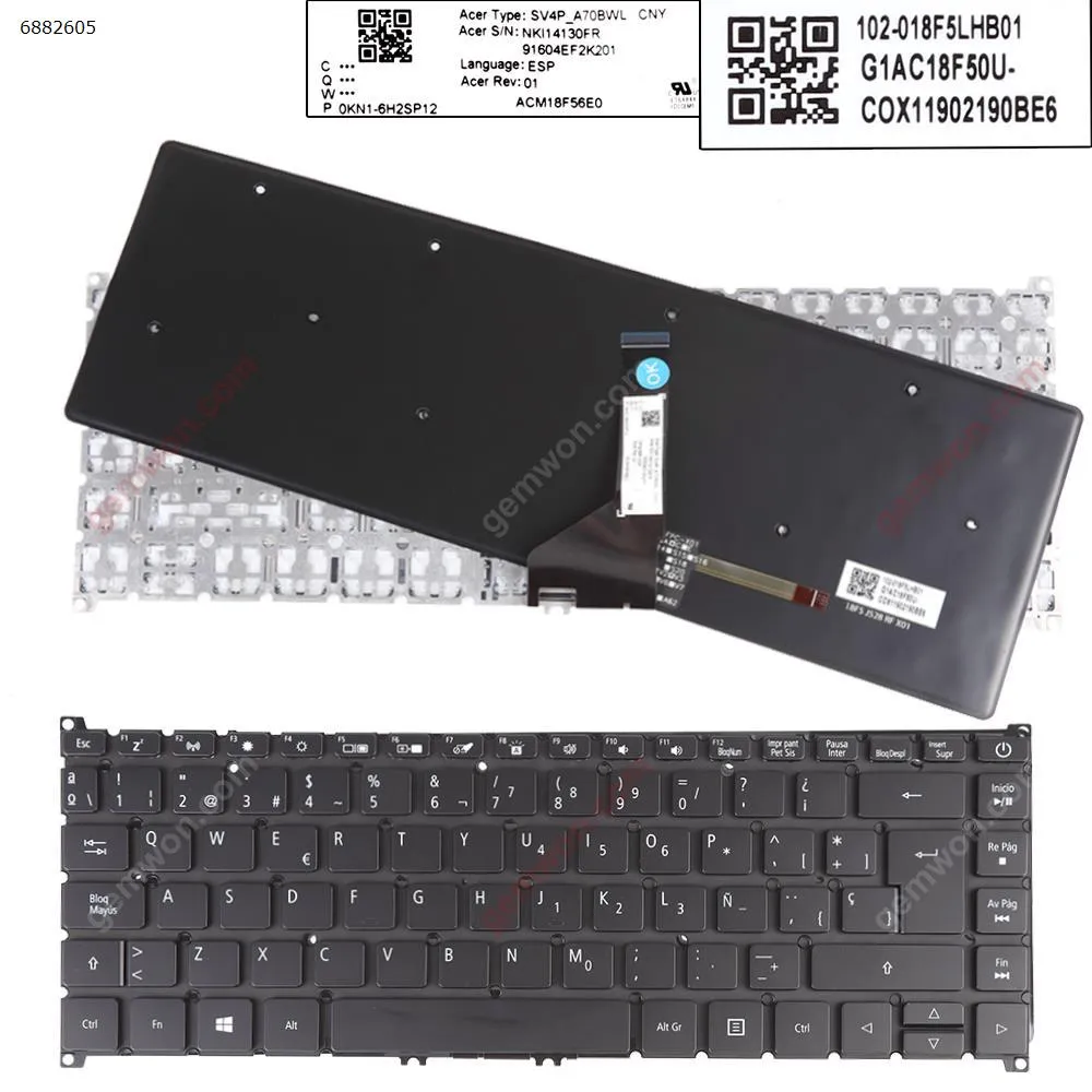 Picture of Acer N17W3 SF514-52 SF514-51 SF515-51 BLACK （Backlit Win8）