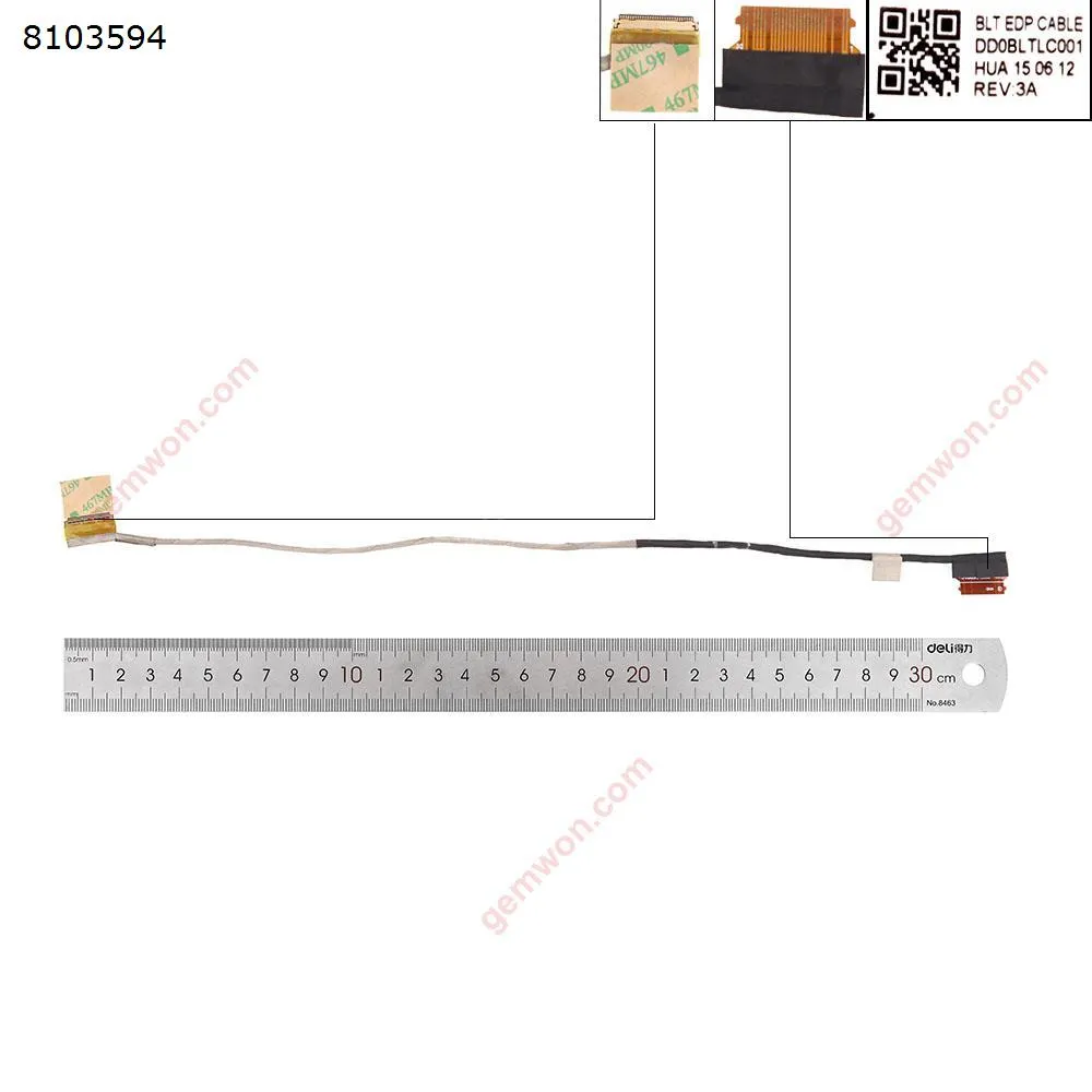 Picture of New Toshiba C55-C C55T-C L50-C L50D-C L55-C P55T-C LCD LED VIDEO CABLE 30 PIN