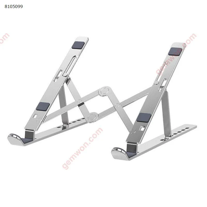 Picture of Laptop Stand Aluminum Alloy Desktop Laptop Stand Cooling Portable Folding Lifting Base Silver