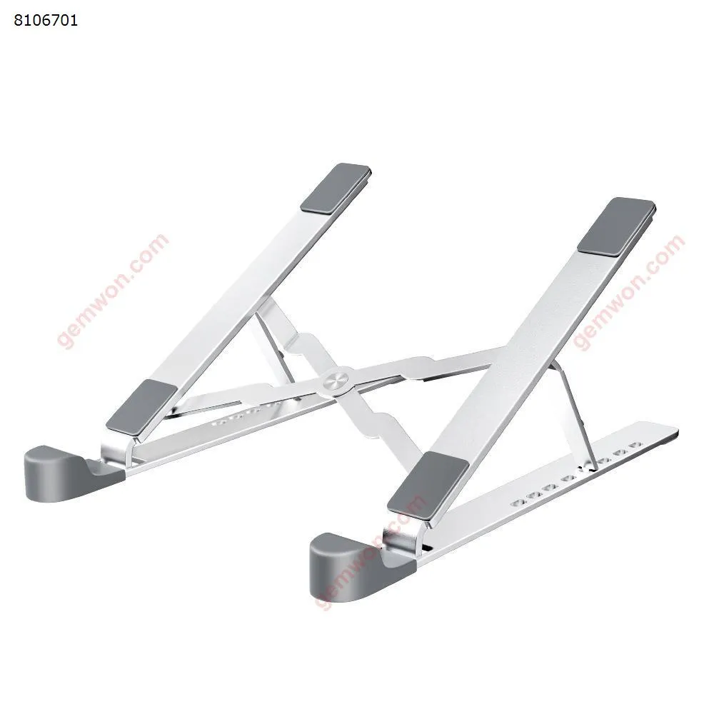 Picture of Laptop Stand Aluminum Alloy Notebook Stand Folding Storage Portable Monitor Base Silver