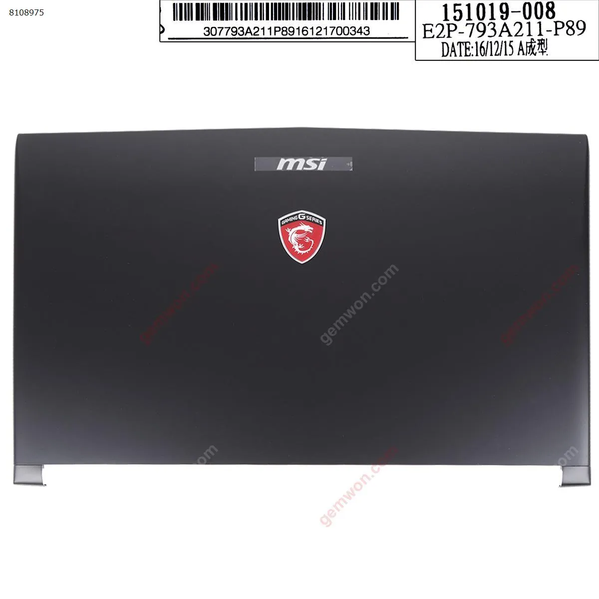 Picture of MSI GL72 GP72 MS-1793 1795 1799 179B LCD Back Cover black With two logo.