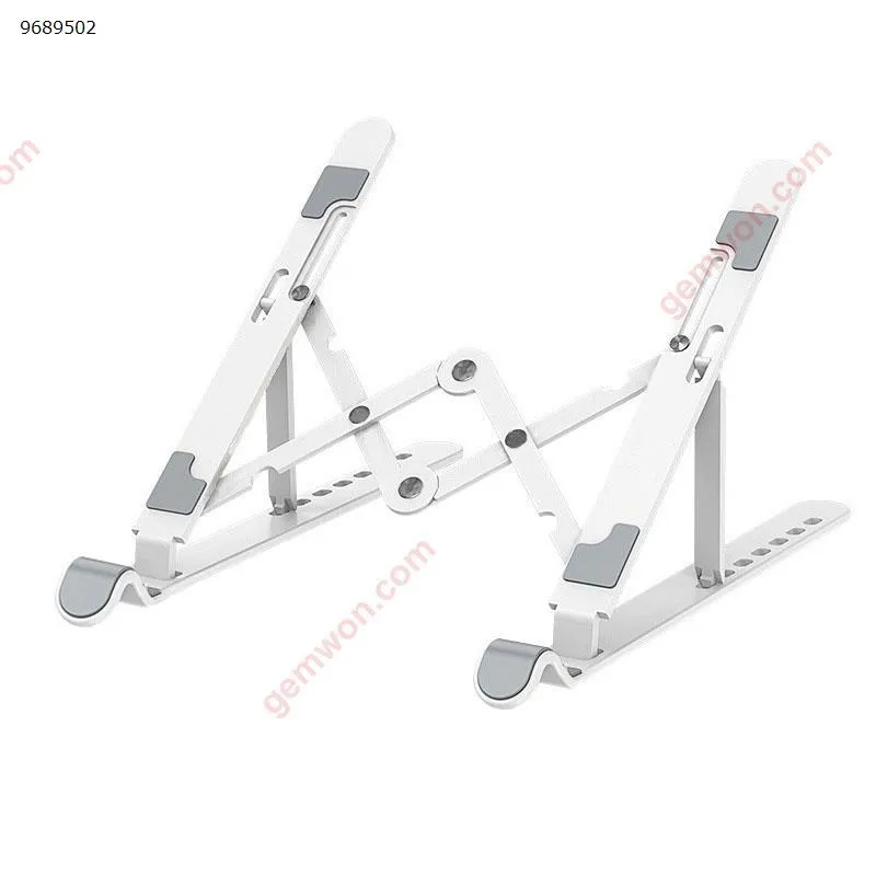 Picture of Laptop Stand Plastic Folding Portable Laptop Stand Desktop Cooling Base ABS White