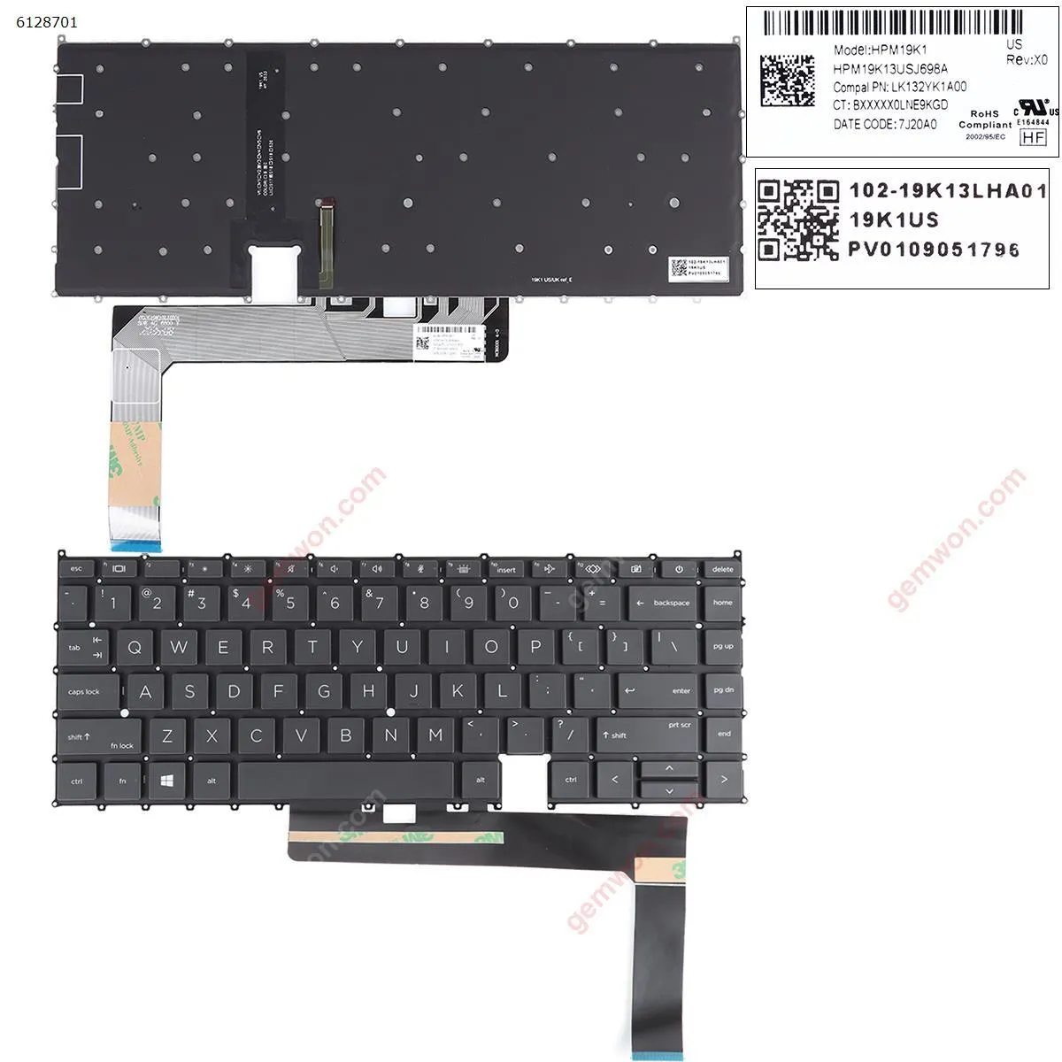 Picture of HP Elitebook Folio 1040 G7 G8 BLACK （Backlit Win8）