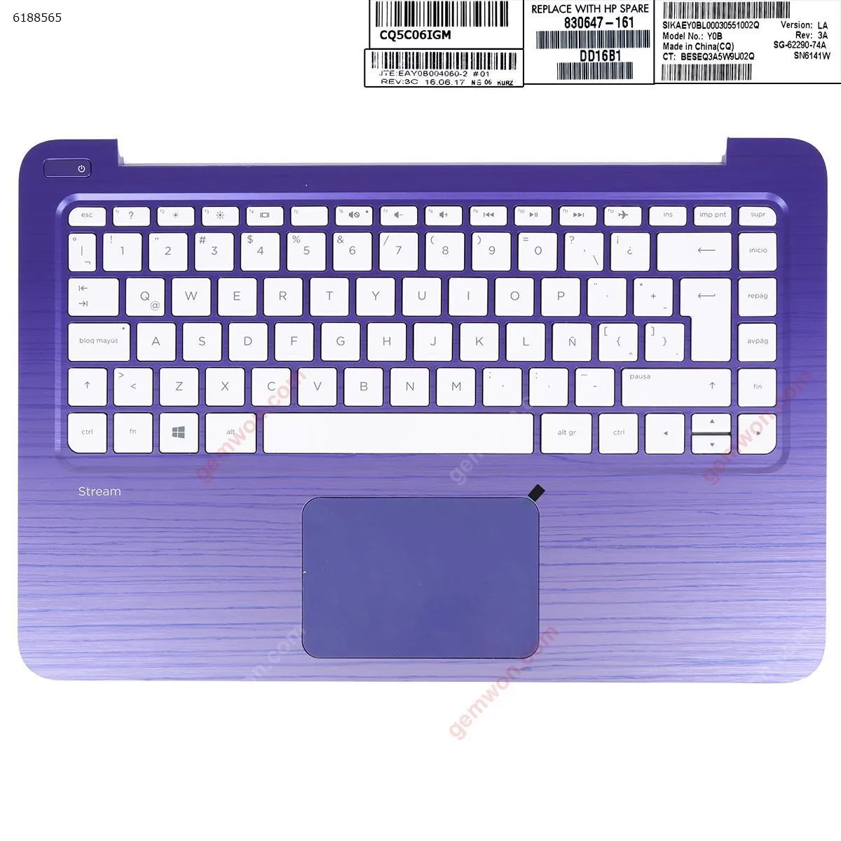 Picture of Spanish palmrest keyboard for HP 13-c026na/13-c051na/3-c051sa/13-c056sa