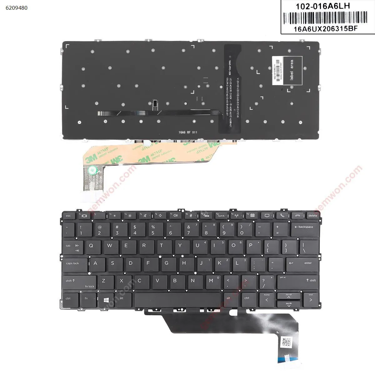 Picture of Laptop US keyboard for HP EliteBook X360 1030 G2 BLACK (Backlit,Without FRAME,WIN8)