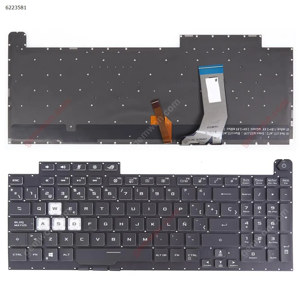 Picture of Asus G731GT G731GU black (Full Colorful Backlit,Without FRAME,WIN8) 