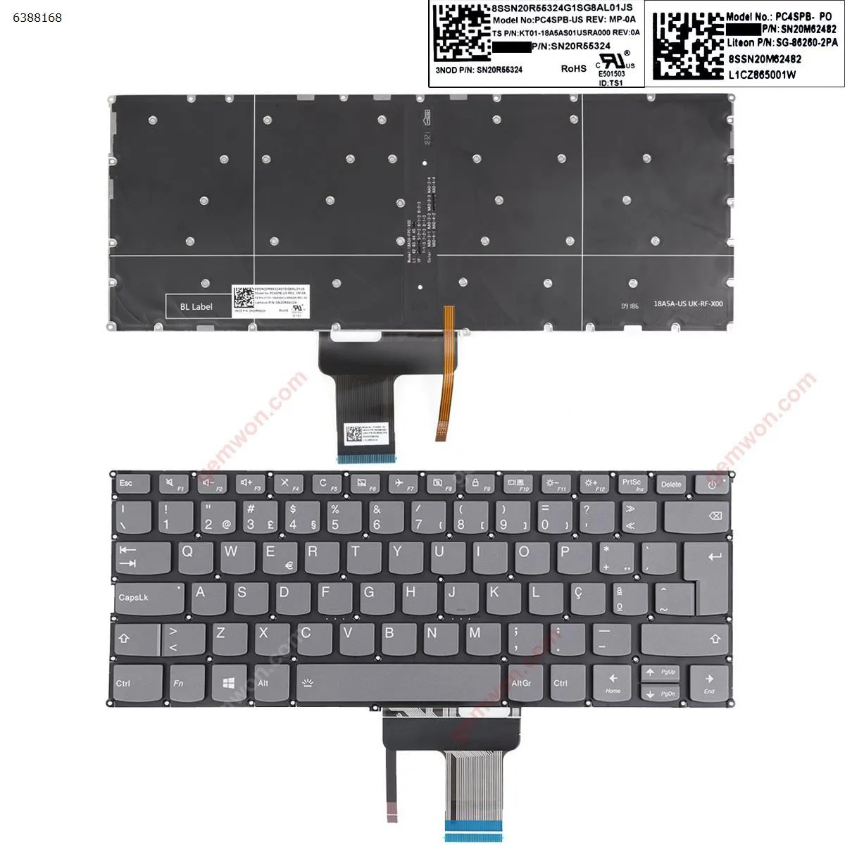 Picture of LENOVO V720-14 V720-14IKB V720-14-ISE 7000-13 GRAY Backlit Win8