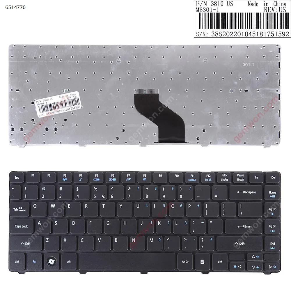 Picture of ACER Aspire 4741G 4745; Emachine D640 BLACK(Compatible with 3810T)OEM