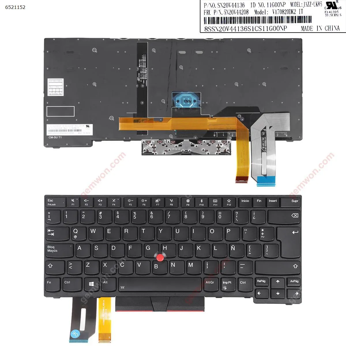 Picture of IBM Lenovo E480 L480 T480S  Black (Backlit,With Point stick,Win8 )OEM