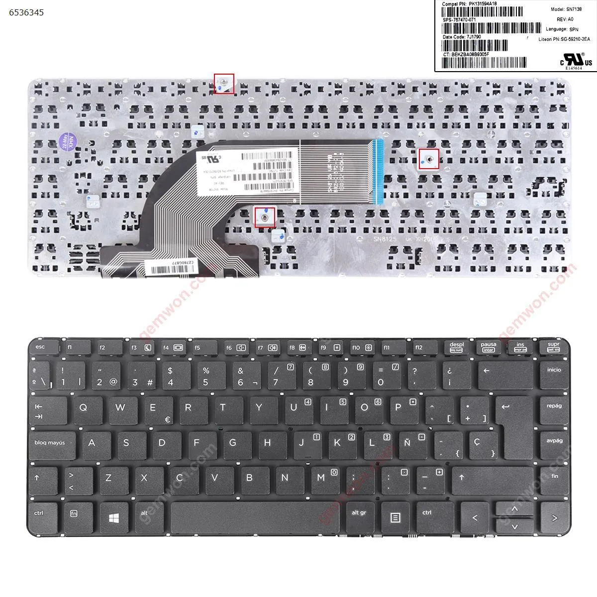Picture of HP PROBOOK 440 G0 440 G1 445 G1 440 G2 445 G2 430 G2 BLACK(without FRAME,without foil,For Win8)