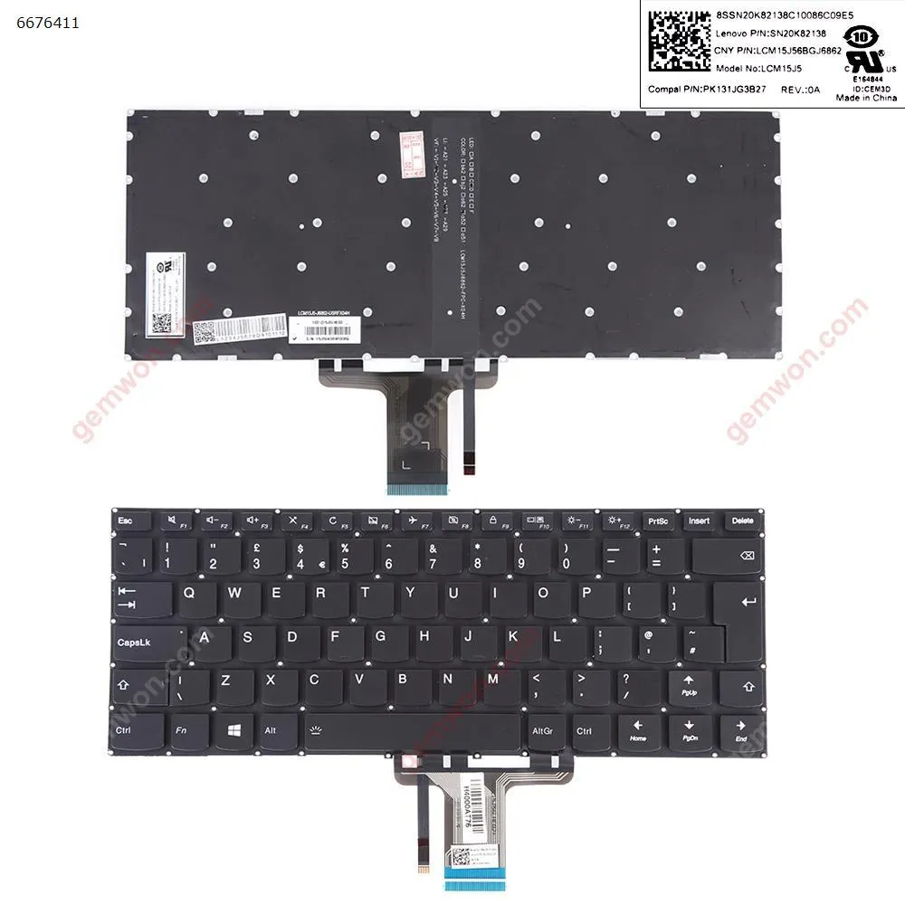 Picture of lenovo Ideapad 310S-14 310S-14ISK 510S-14IKB 710S-14 BLACK win8(Backlit,Without FRAME)