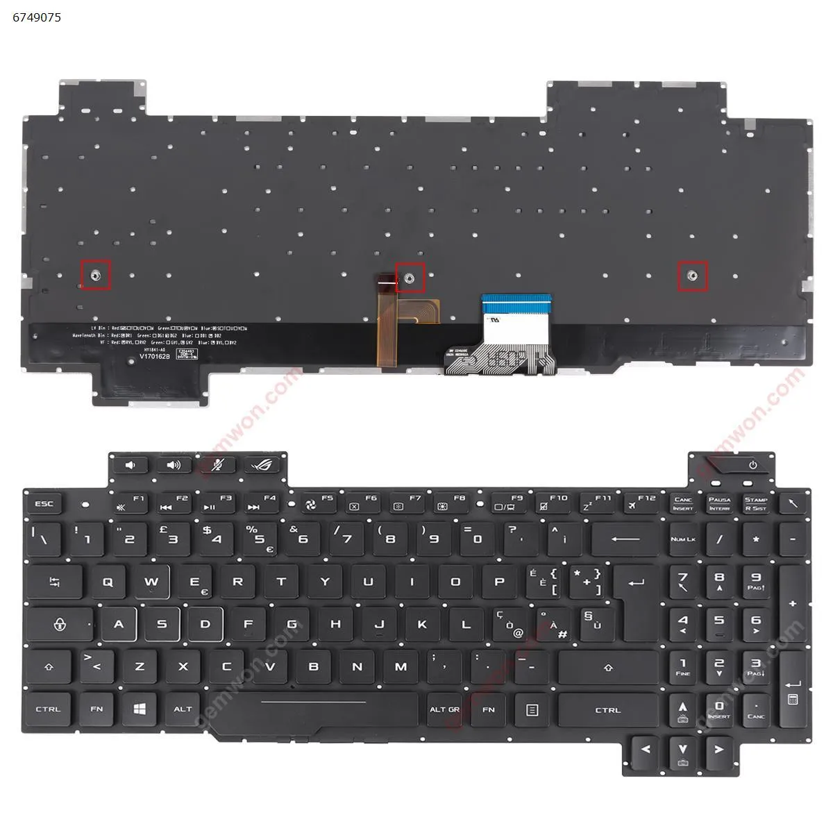 Picture of Asus GL703G GL703GE GL703GM BLACK ( Full Colorful Backlit,WIN8) 