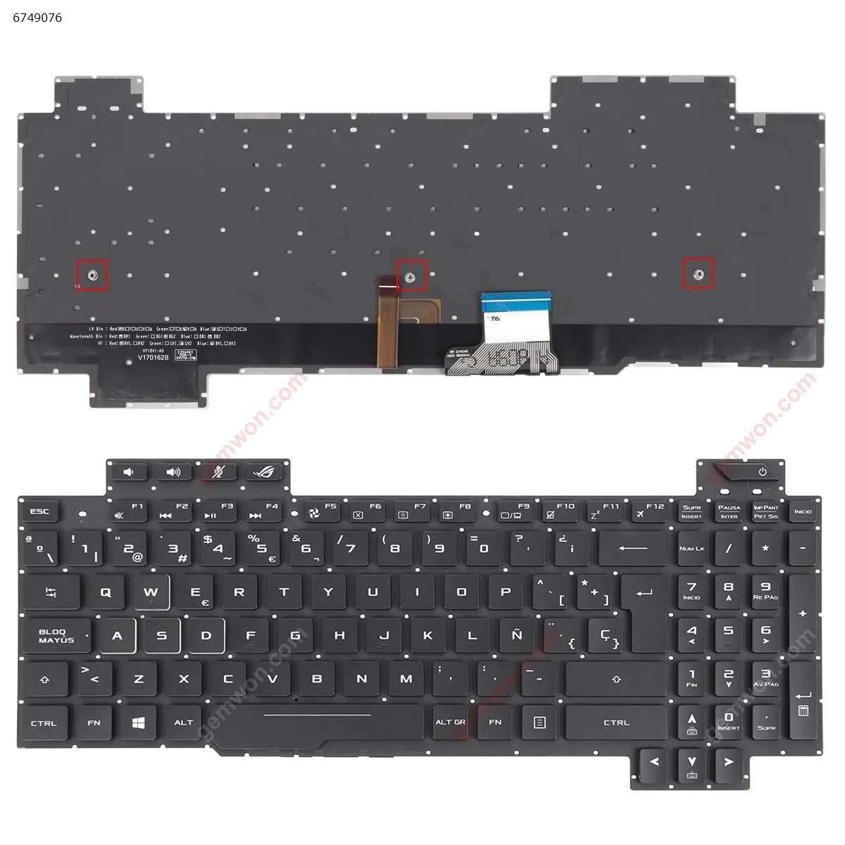 Picture of Asus GL703G GL703GE GL703GM BLACK ( Full Colorful Backlit,WIN8) 