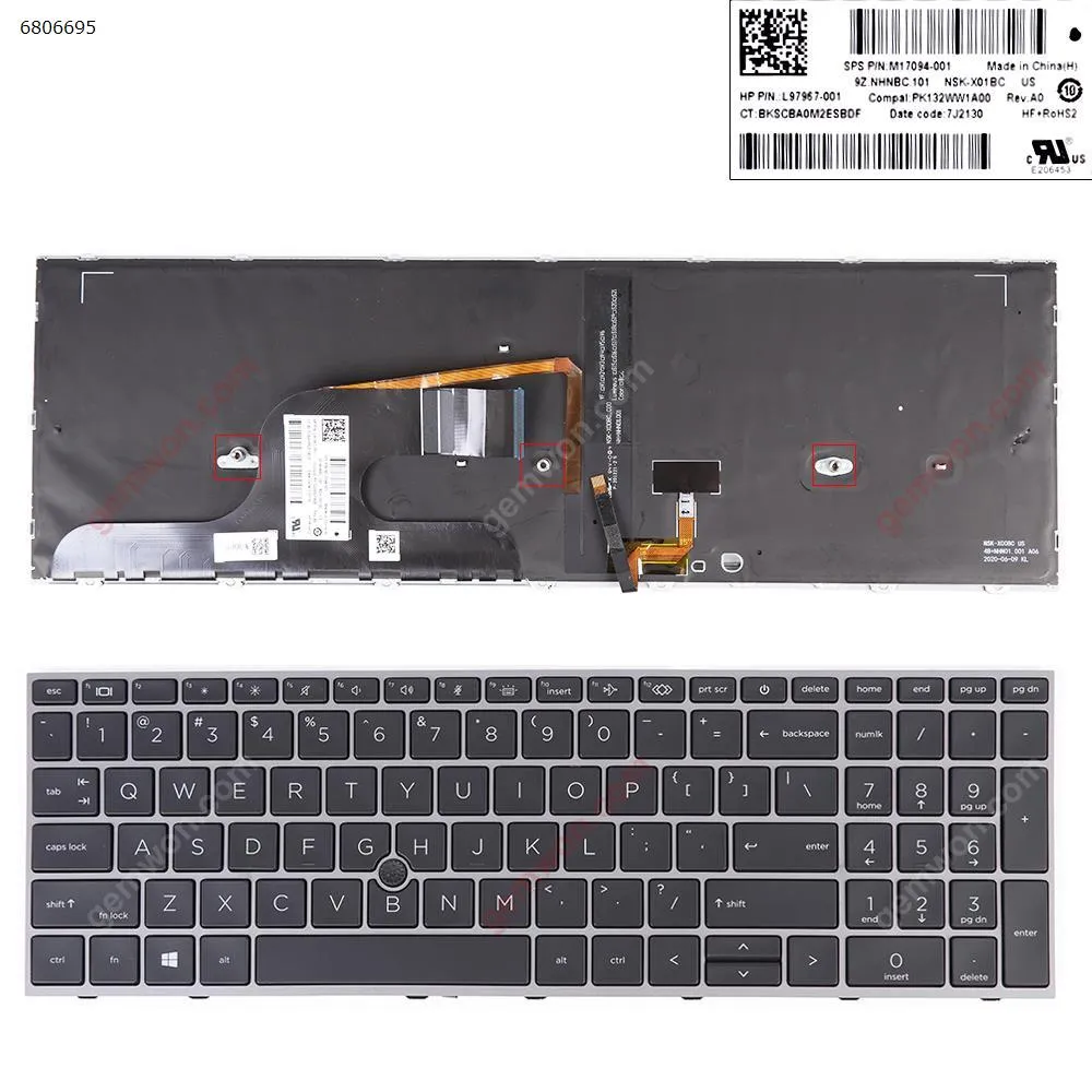 Picture of HP ZBOOK fury 15 G7 SILVER FRAME BLACK （Backlit,with point WIN8）