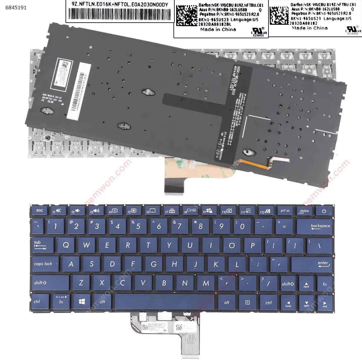 Picture of Asus UX334FA UX334FL UX334FLC UX333FAC UX333FLC BLUE (Backlit Win8)