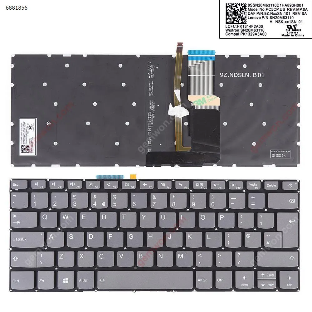 Picture of LENOVO IdeaPad 320-14ISK 320S-14IKB 320S-14IKBR GRAY (Backlit Without FRAME,WIN8) 