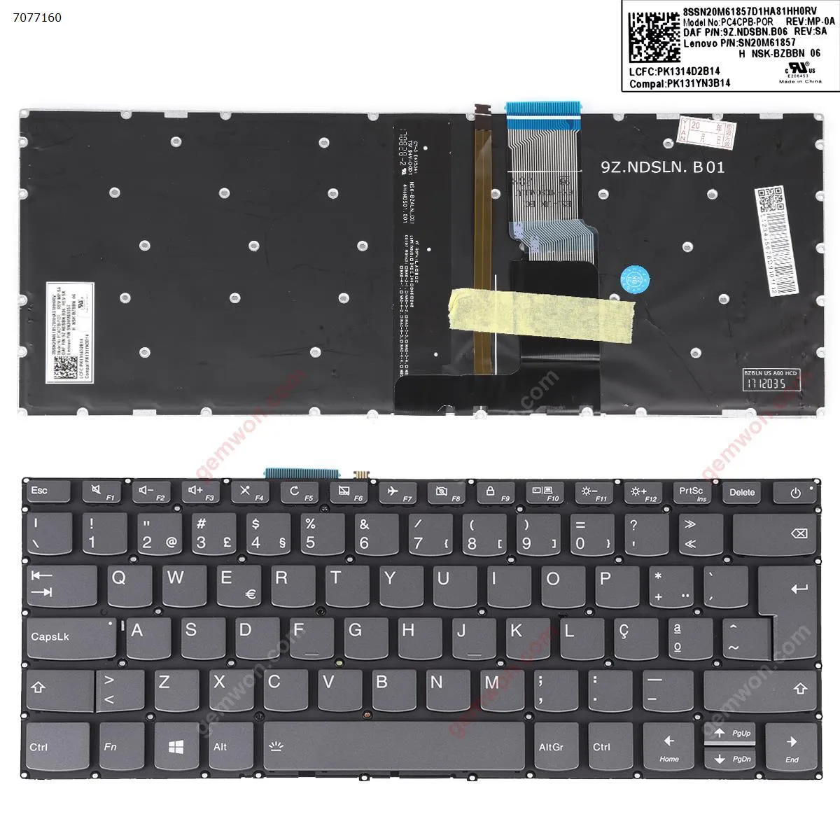 Picture of LENOVO IdeaPad 320-14ISK 320S-14IKB 320S-14IKBR GRAY (Backlit Without FRAME,WIN8) 