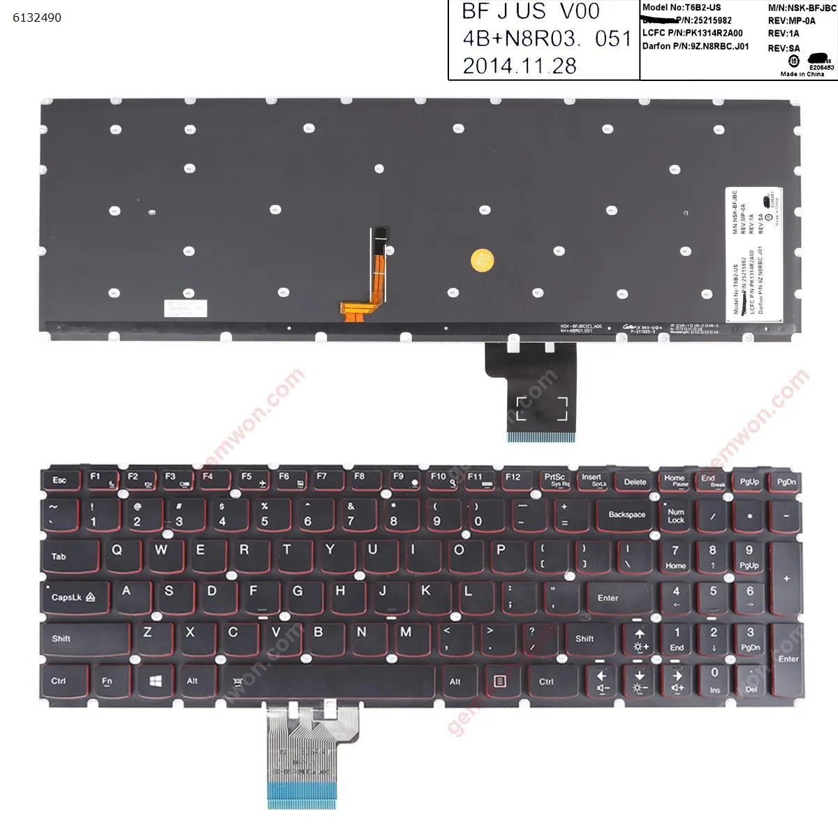 Picture of Lenovo Y50-70 Y70-70 BLACK (Red Backlit,Win8)