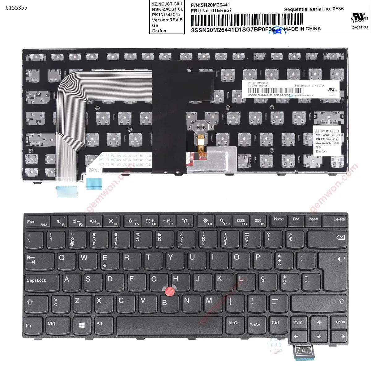 Picture of IBM ThinkPad T460S BLACK FRAME BLACK (with point stick For Win8)OEM