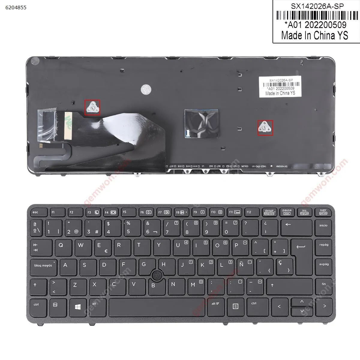 Picture of HP EliteBook 840 G1 850 G1 BLACK FRAME BLACK (Backlit,with point,Win8)
