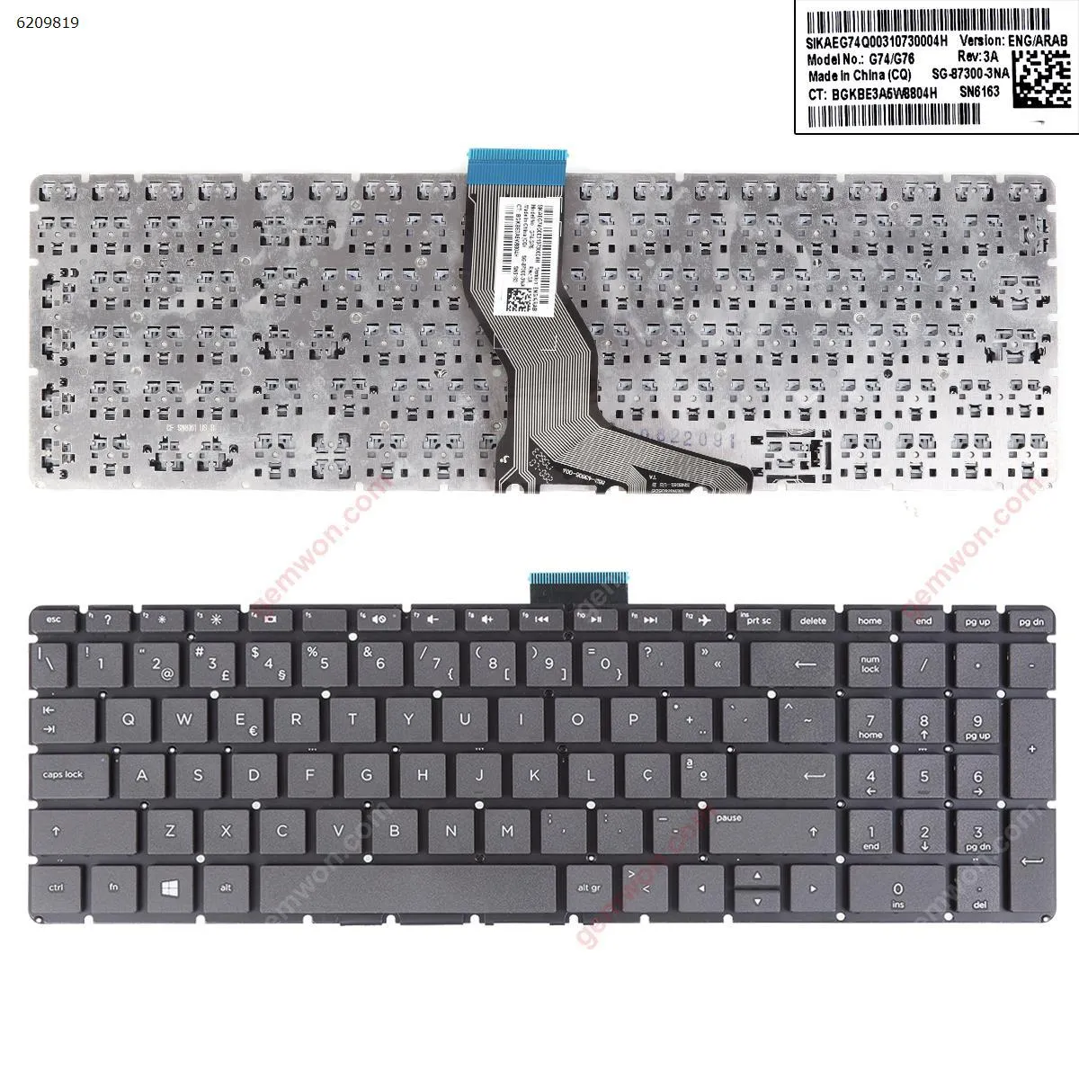 Picture of HP Pavilion 15-BS BLACK(Without FRAME，Small Enter,WIN8)