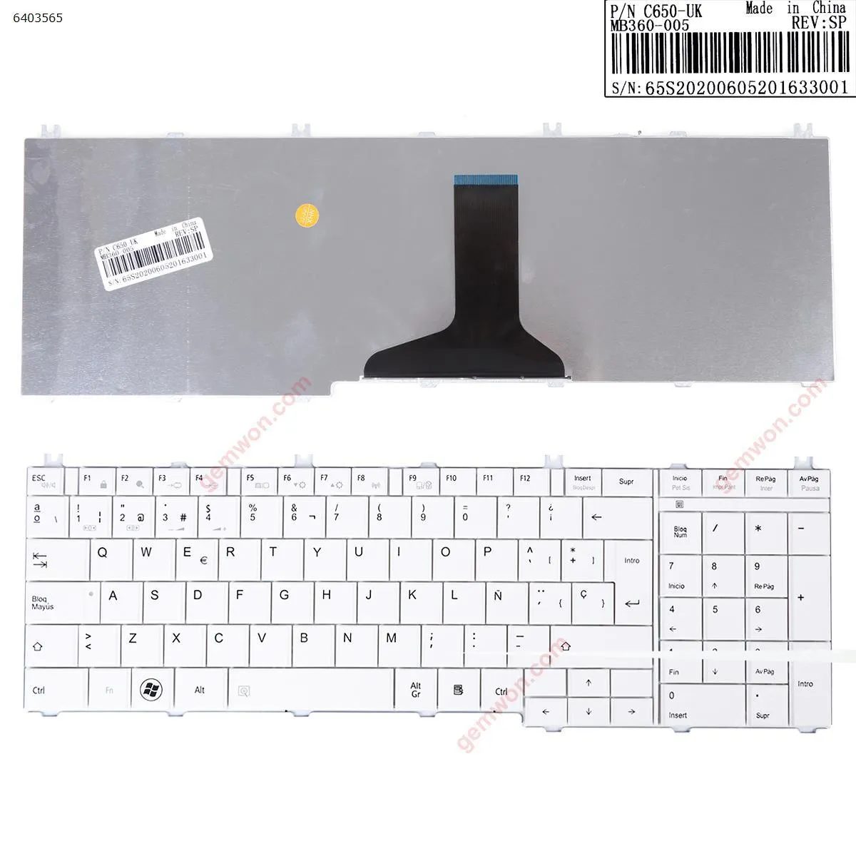 Picture of TOSHIBA Satellite C650 C660 L650 L670 L675 L675D WHITE(OEM)