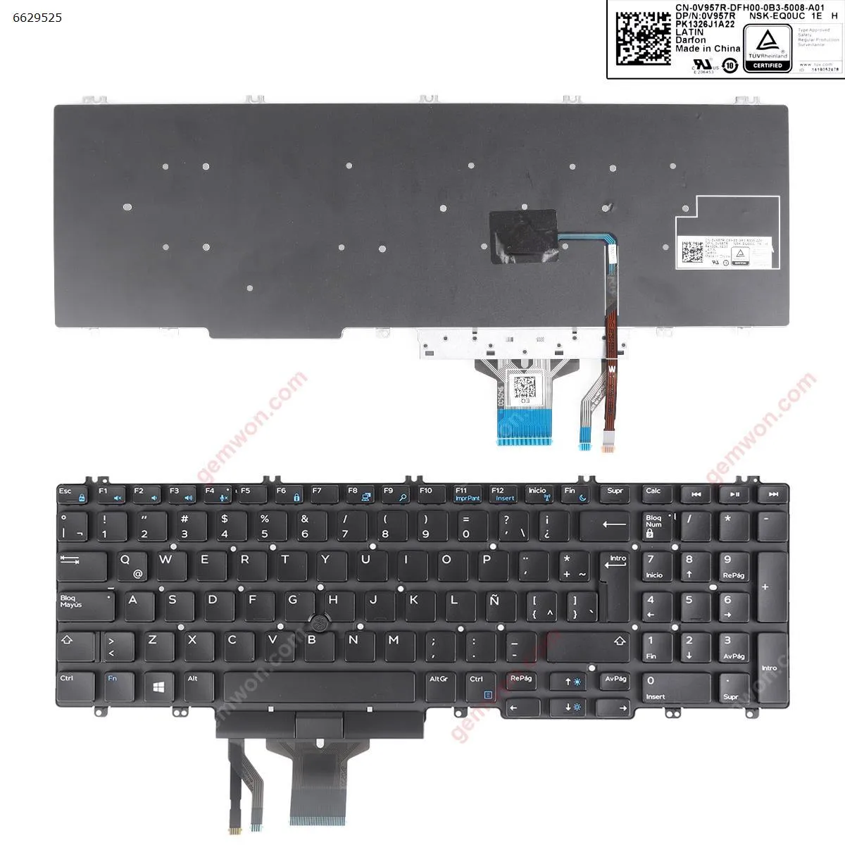 Picture of DELL Precision 7530 7730 E7530 M7530 7540 7740 BLACK（With Point Stick ,Win8）