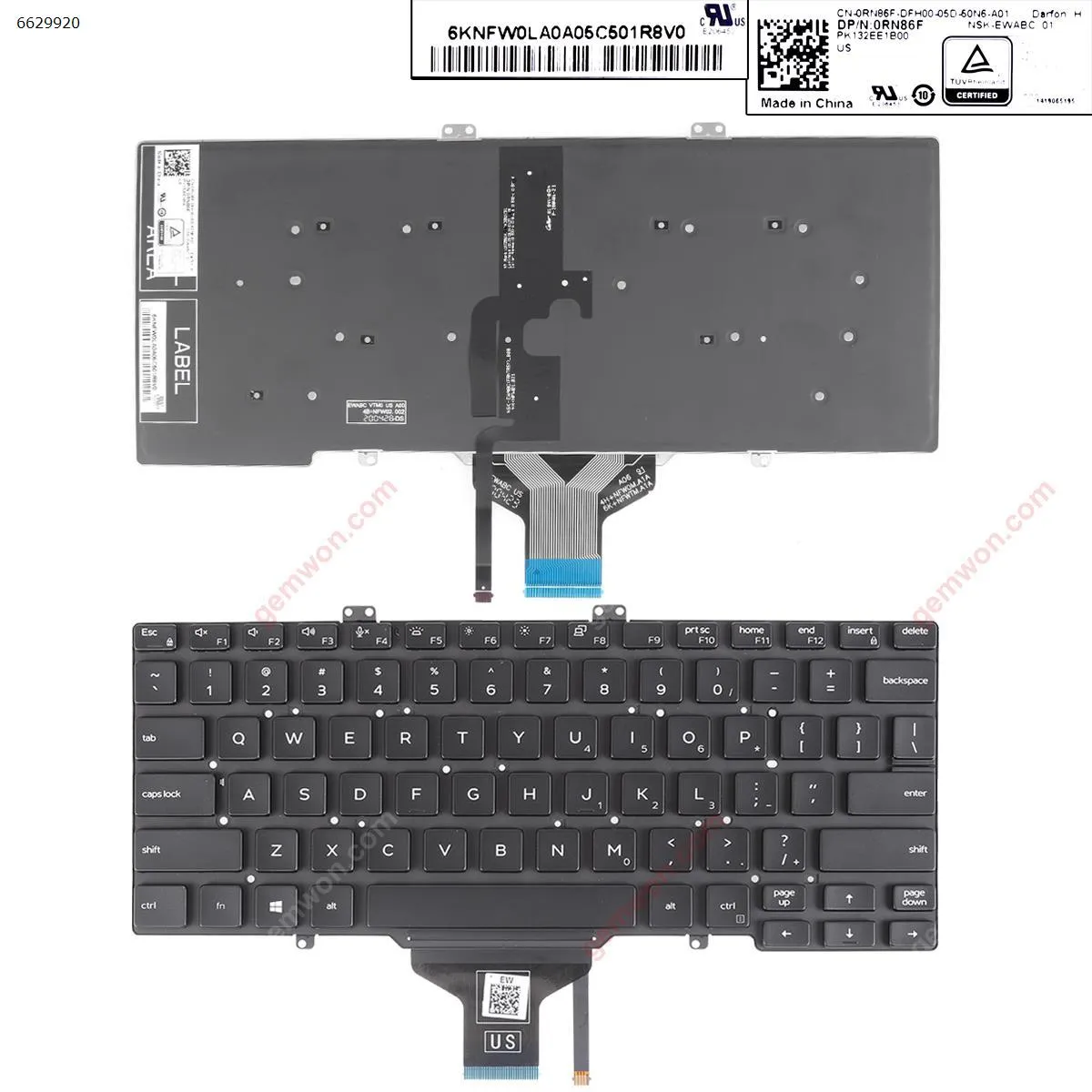 Picture of DELL Latitude 3400 5400 7400 7410 5401 BLACK（Backlit Win8）