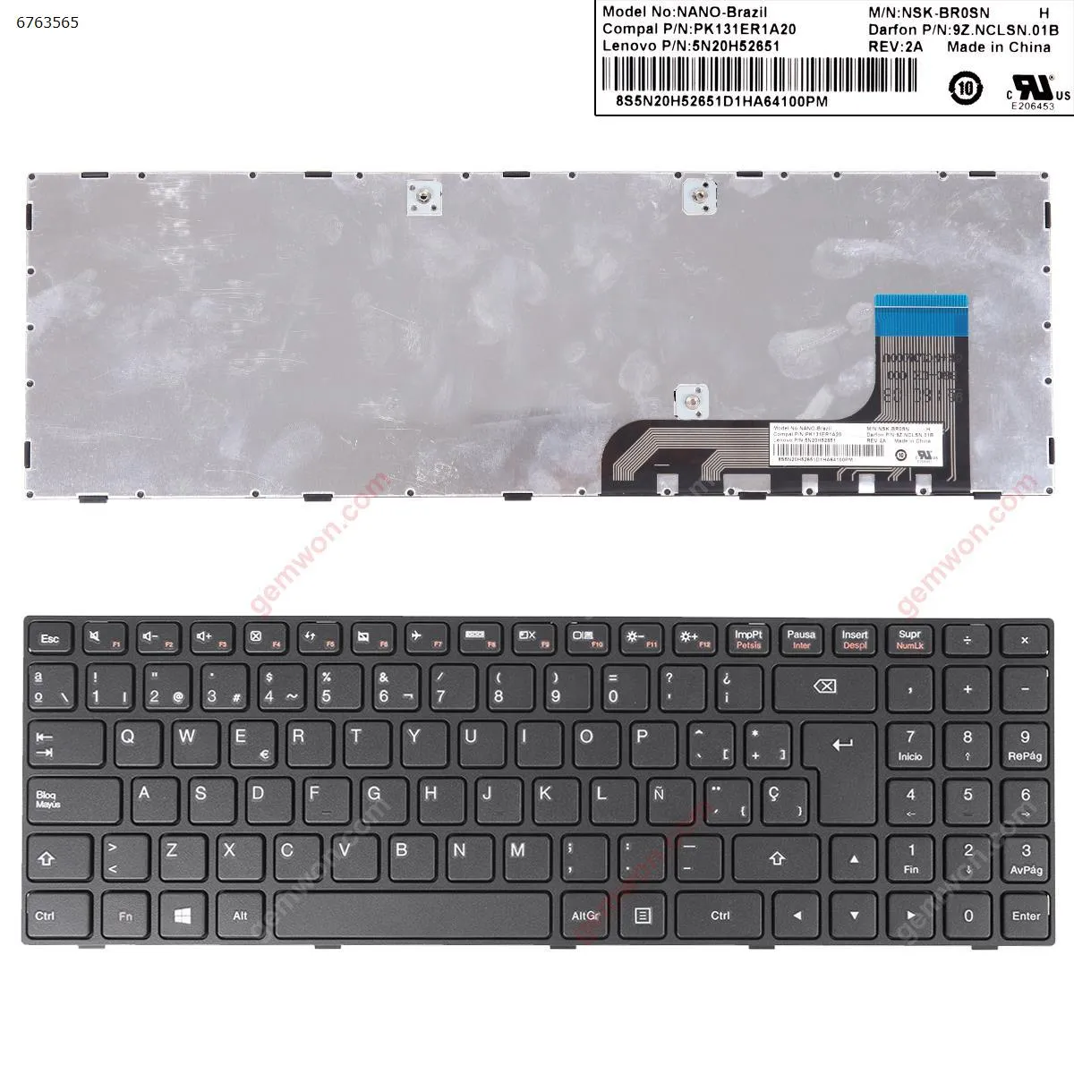 Picture of LENOVO Ideapad 100-15IBY  BLACK FRAME BLACK WIN8
