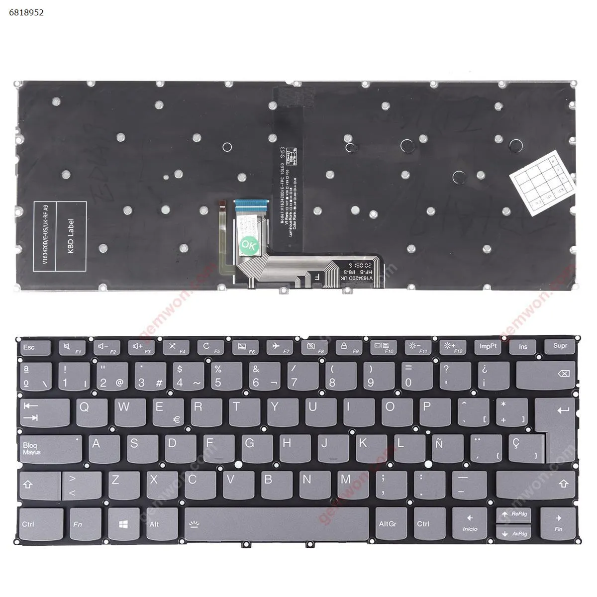 Picture of LENOVO YOGA  C940-14  C940-14iil  Gray（Backlit win8）
