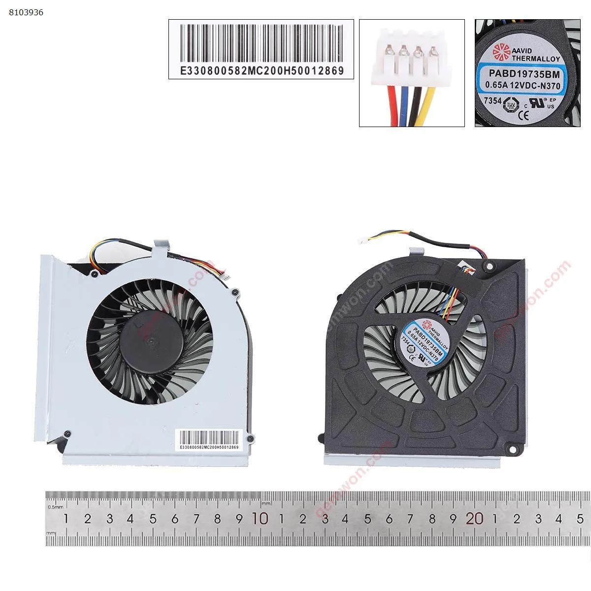 Picture of MSI 17AX GT73 GT75VR N370 N390 N369 N371(For CPU fan,OEM) 