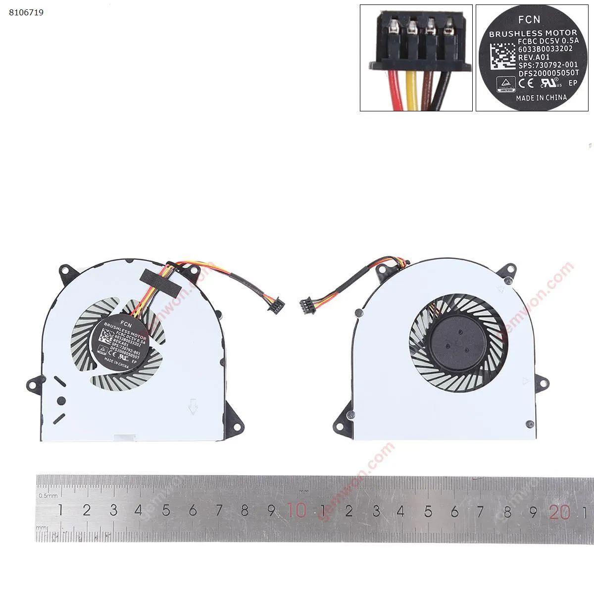 Picture of Lenovo IdeaPad 110-14IBR 110-15ACL 100-15IBD Laptop Fan （High copy）.