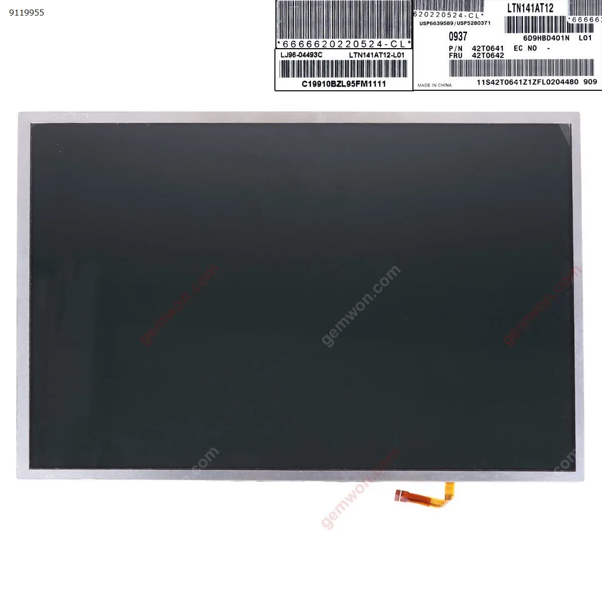 Picture of DELL E6400 14.1" LCD CCFL REPLACEMENT LAPTOP SCREEN LP141WX5 TL C1 30 PIN