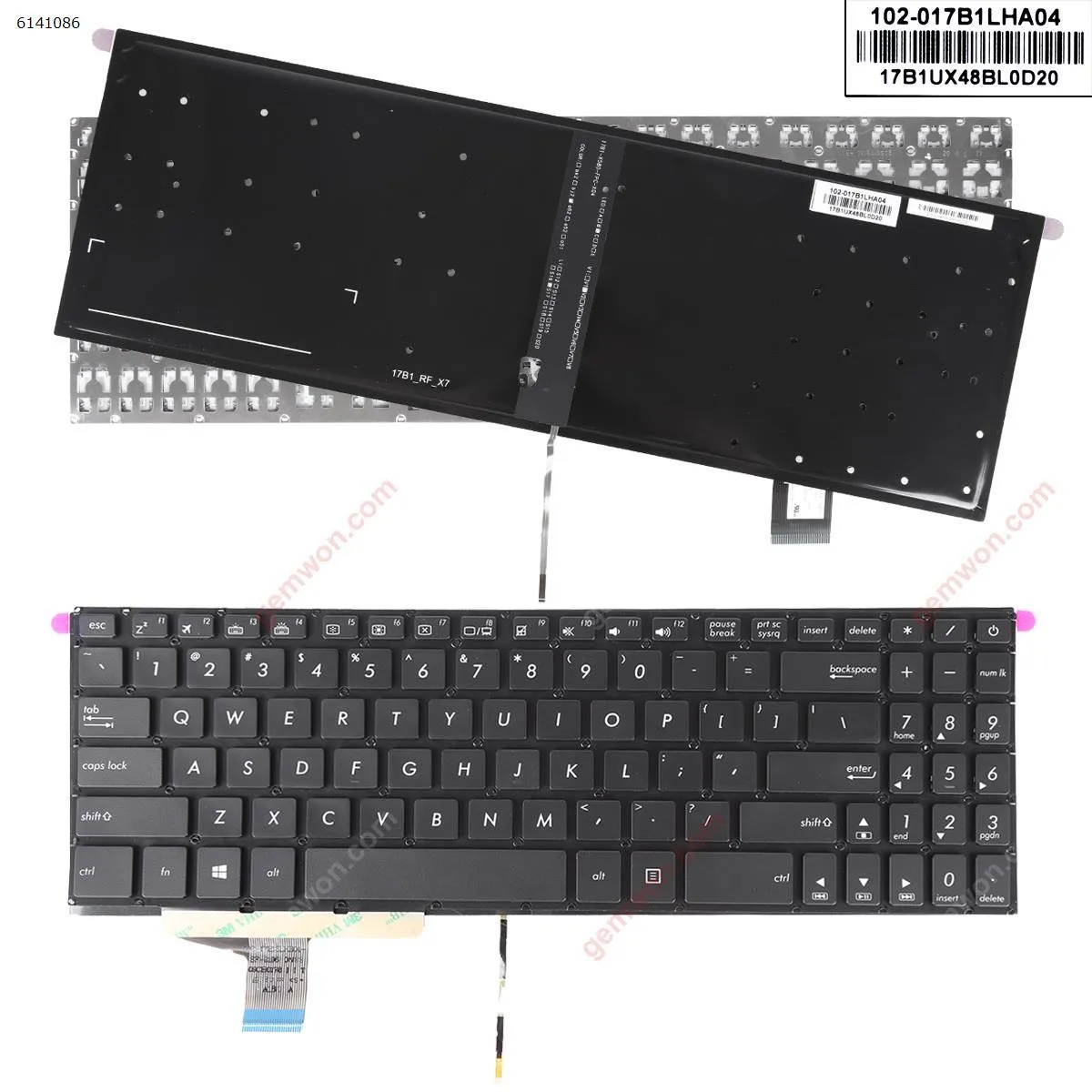 Picture of ASUS N580 N580V N580VD N580VN N580GD BLACK (Backlit)