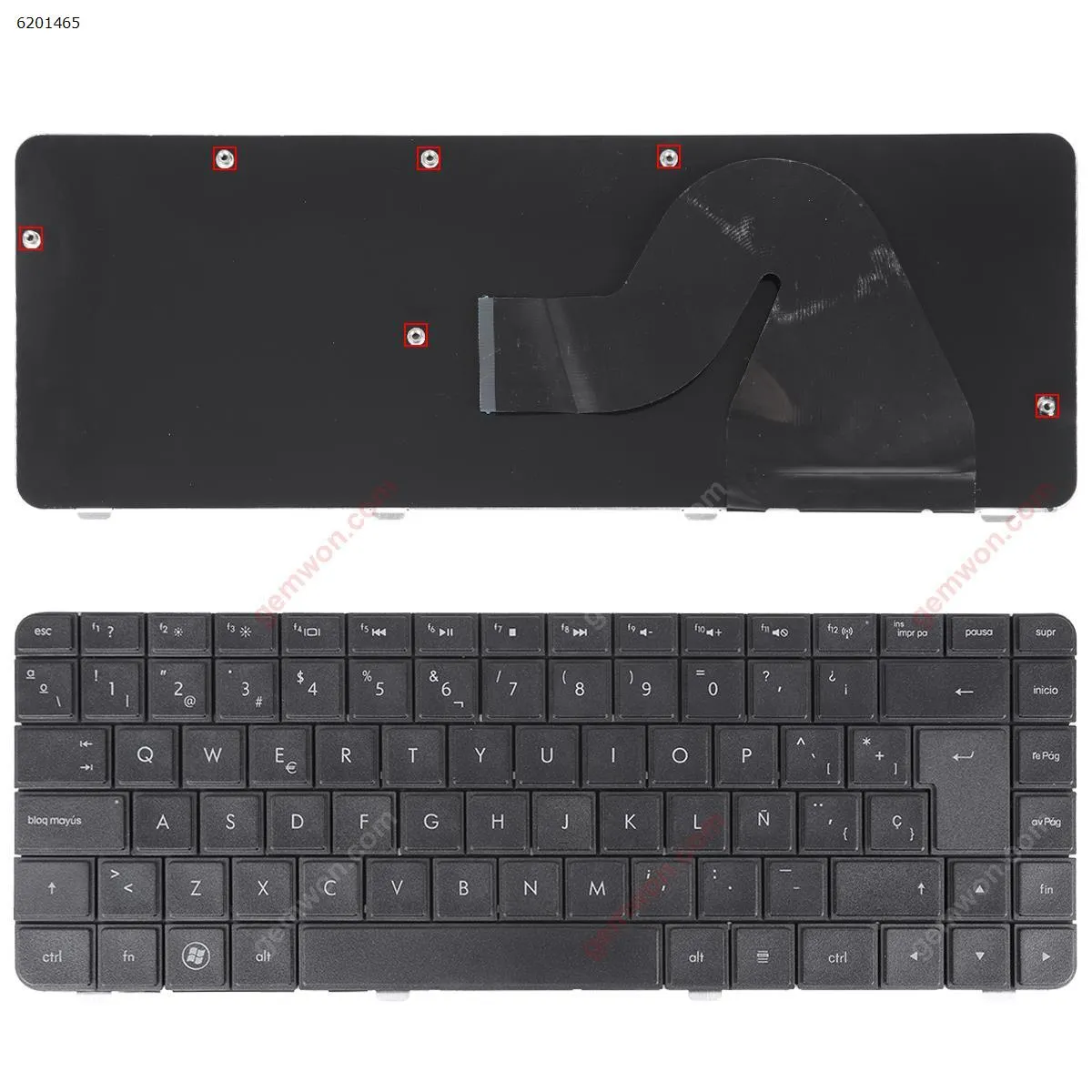 Picture of Laptop Spanish keyboard for HP CQ42 BLACK