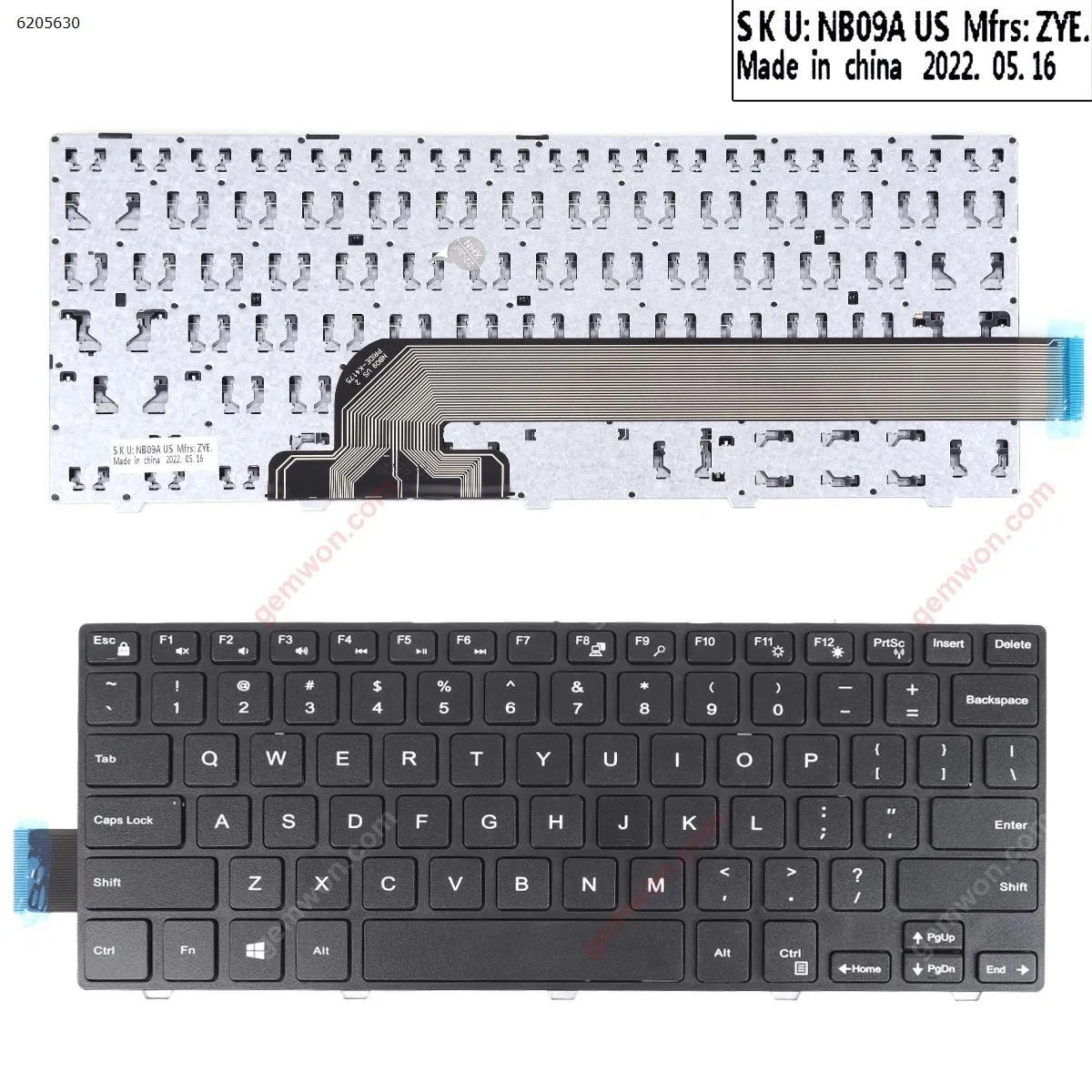 Picture of DELL Inspiron 14-3000 5447 5442 5445 7447 Series BLACK FRAME BLACK (Without foil,OEM,For Win8)