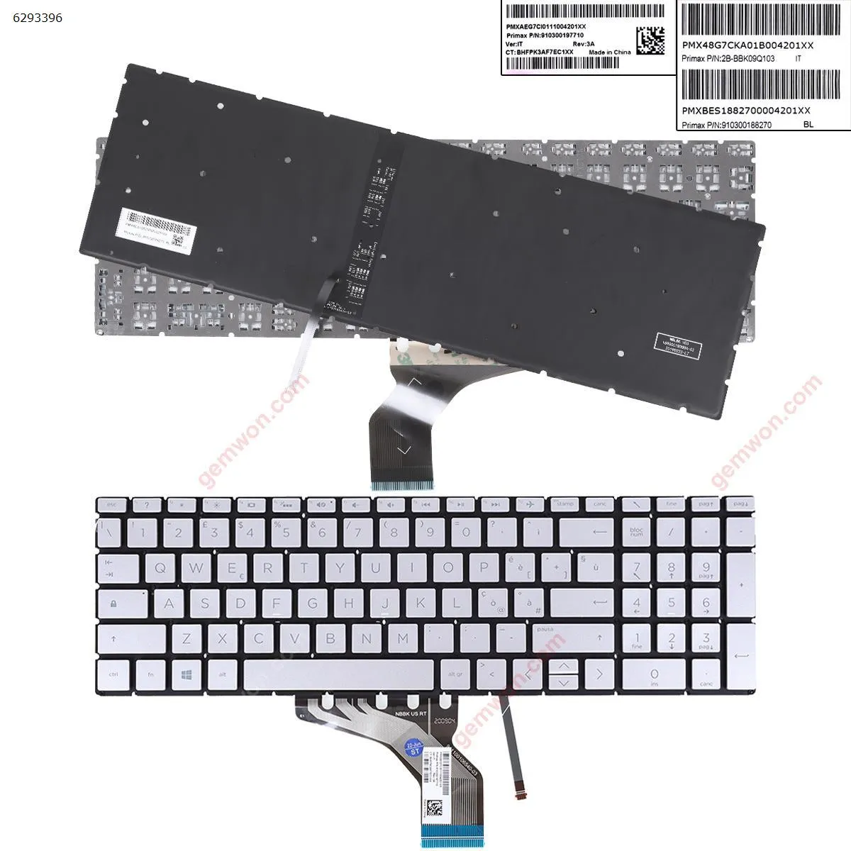 Picture of HP Pavilion 15-DA 250 255 Gen7 SILVER (backlit ，Small Enter,WIN8) 