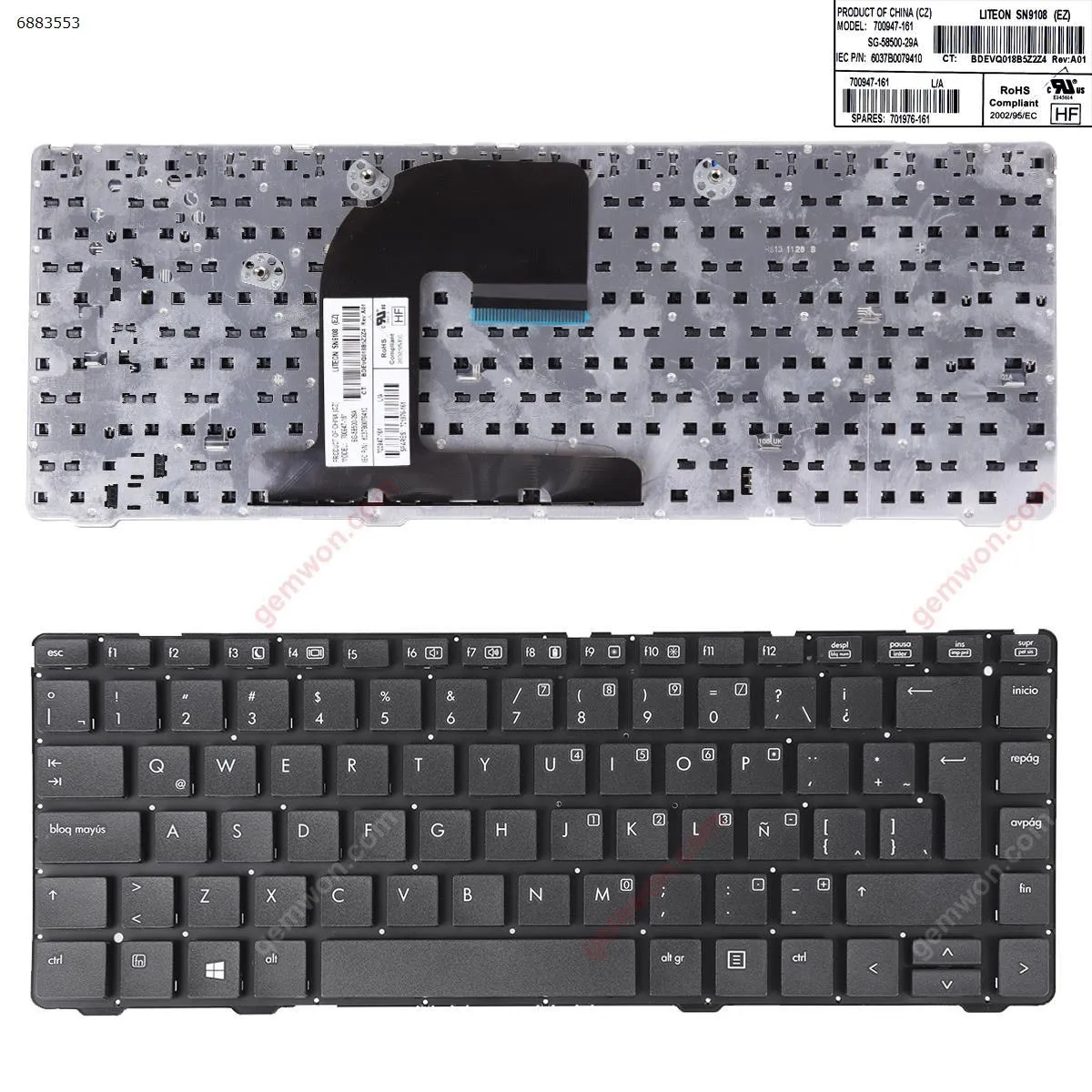 Picture of HP EliteBook 8460P BLACK  WIN8 (Without Point stick)